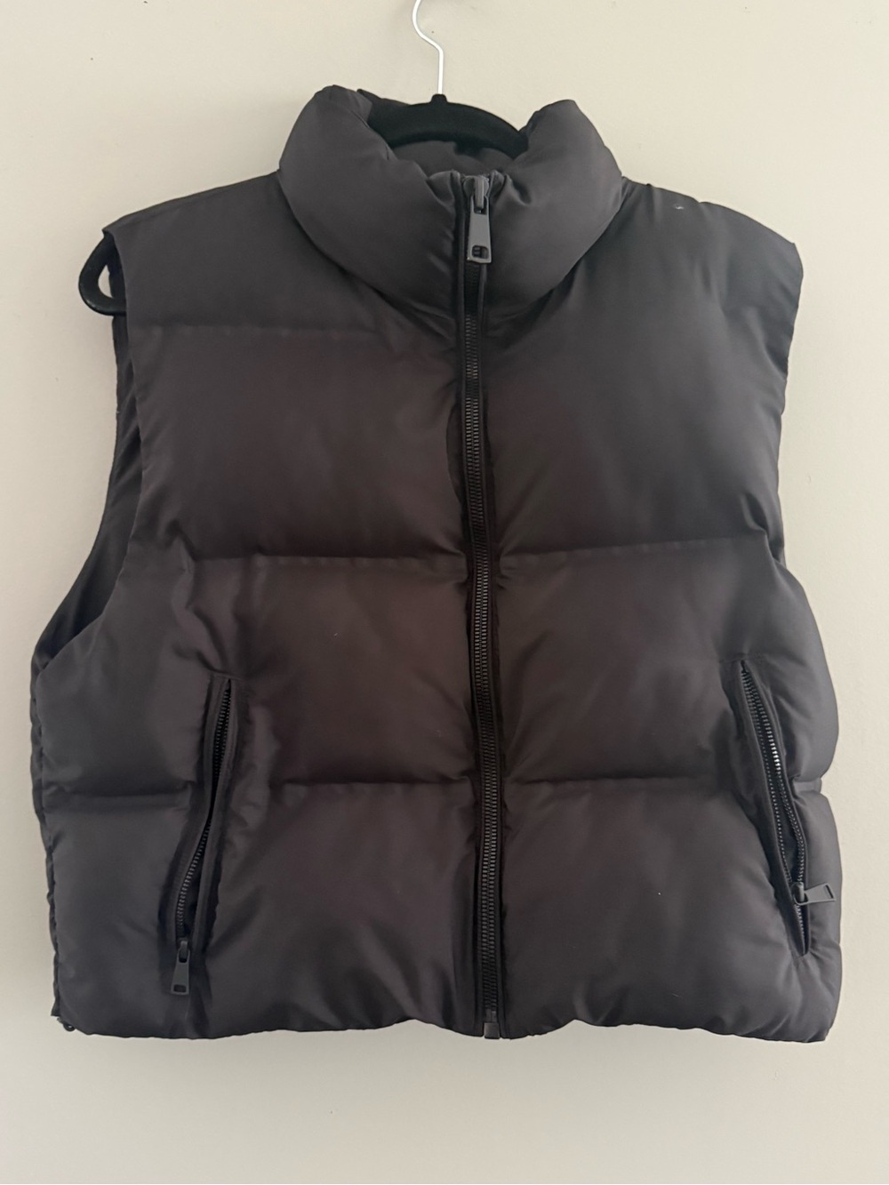 Zara Black Puffer Vest - Medium
